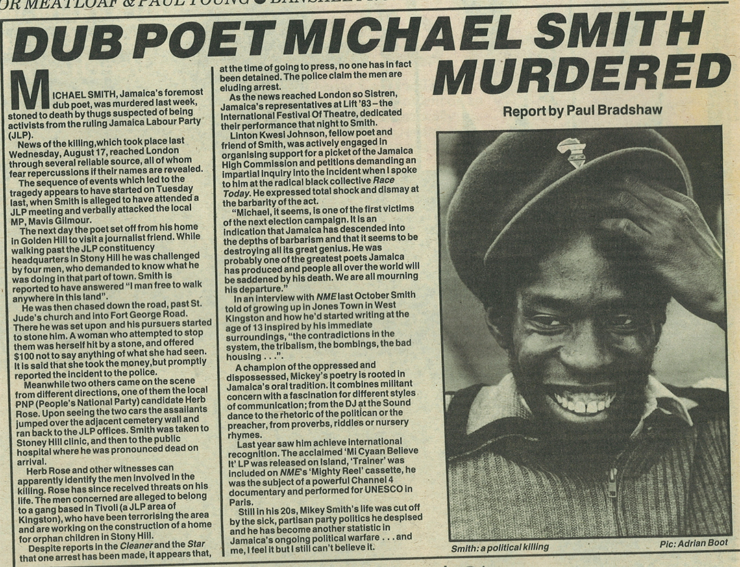 Dal sito di Tim Wells: un articolo su Michael Smith