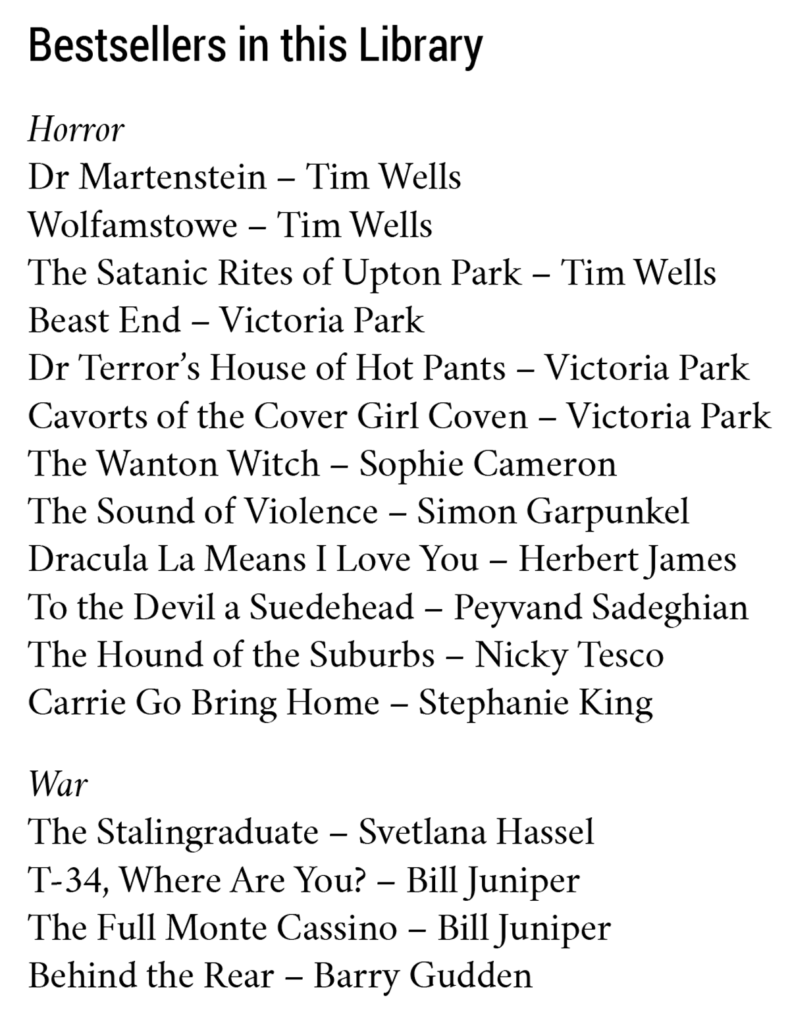 "Moonstomp" di Tim Wells: la finta bibliografia horror