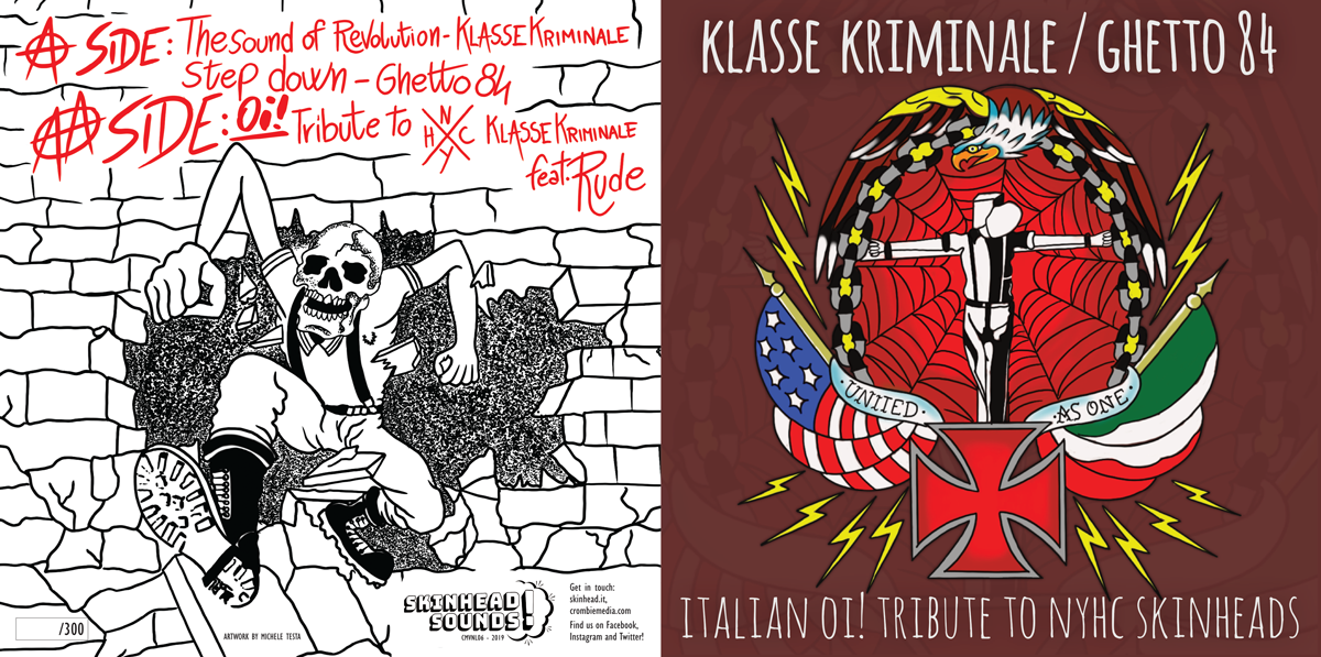 Fronte e retro di "Italian Oi! Tribute To NYHC Skinheads"