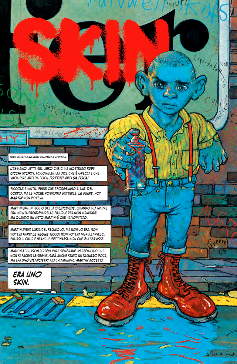 Prima pagina della graphic novel Skin
